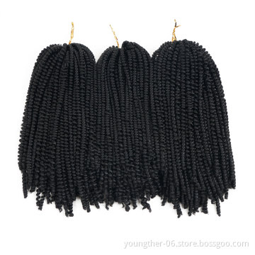 8inch 30strands Nubian Twist Crochet Braids Ombre Synthetic Braiding Bomb Twist Hair Extension For Fluffy Twist